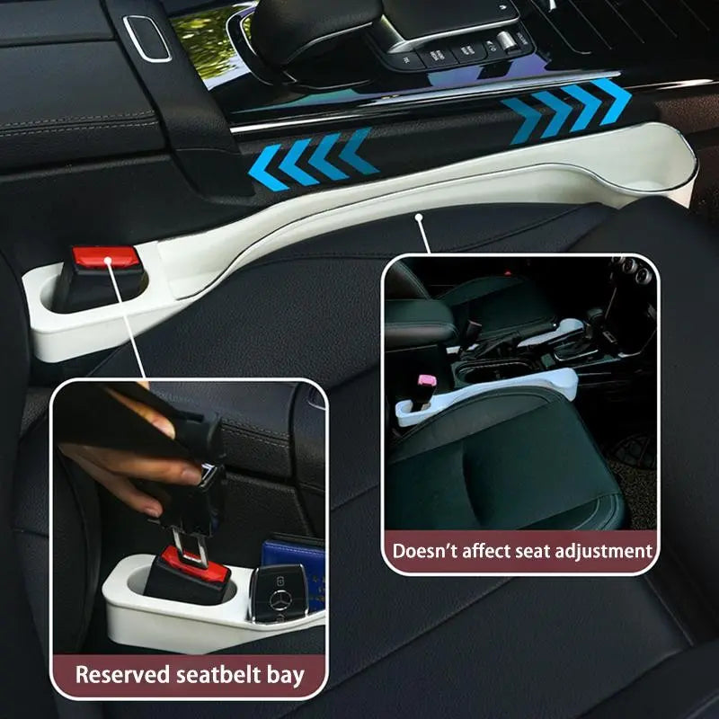 2Pcs Car Seat Gap Filler Organizer- Upgrade Car Side Seat Gap Filler with Cup Holder and Phone Holder- Car Seat Gap Organizer Car Accessories