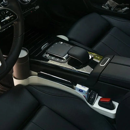 2Pcs Car Seat Gap Filler Organizer- Upgrade Car Side Seat Gap Filler with Cup Holder and Phone Holder- Car Seat Gap Organizer Car Accessories