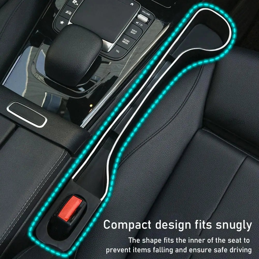 2Pcs Car Seat Gap Filler Organizer- Upgrade Car Side Seat Gap Filler with Cup Holder and Phone Holder- Car Seat Gap Organizer Car Accessories
