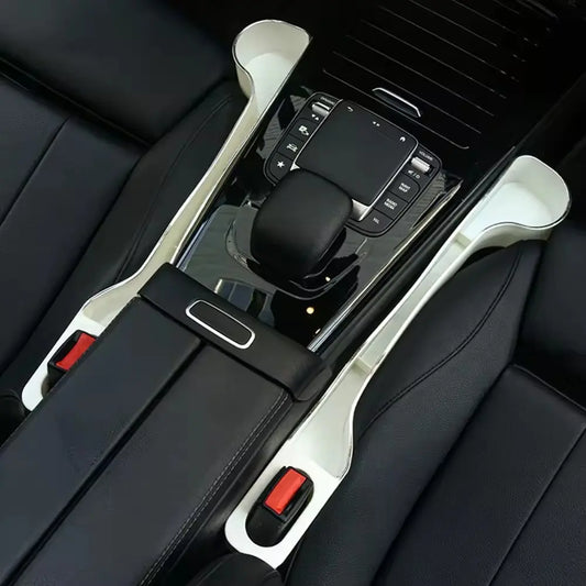 2Pcs Car Seat Gap Filler Organizer- Upgrade Car Side Seat Gap Filler with Cup Holder and Phone Holder- Car Seat Gap Organizer Car Accessories